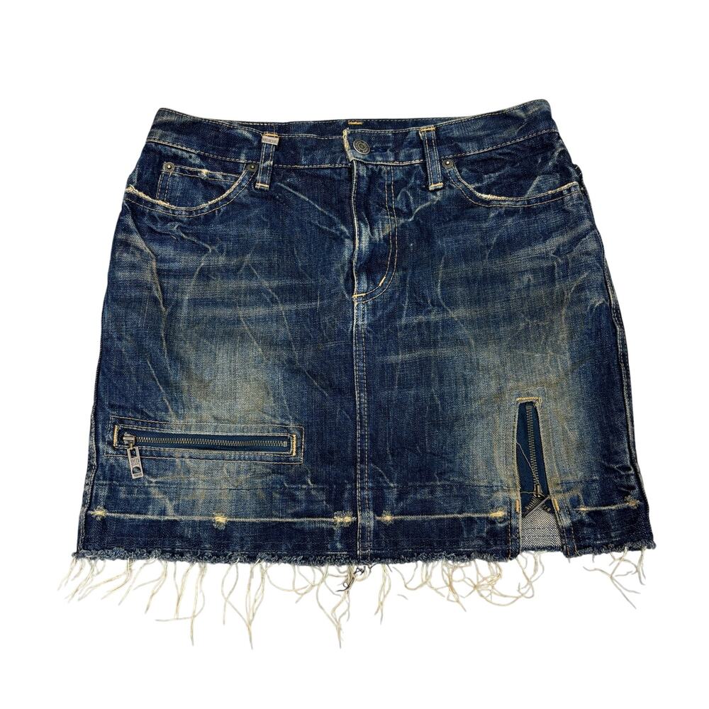 Hysteric Glamour Kinky Jeans Zipper Japanese Denim Skirt Women's 30 Y2K Brat